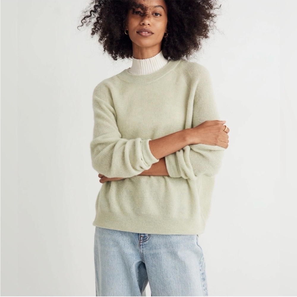 Madewell Elliston Faded Seagrass Alpaca Sweater